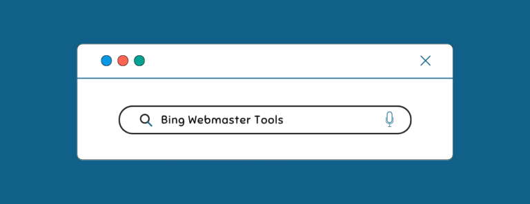 Search bar with 'Bing Webmaster Tools' in a browser window, illustrating how to leverage Bing Webmaster Tools to capture non-Google traffic.